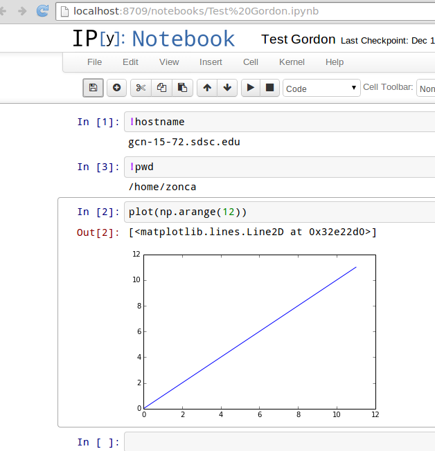 IPython notebook on Gordon